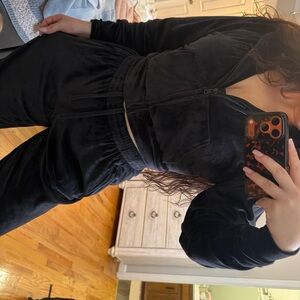 SKIMS Black Women's Velour Tracksuit